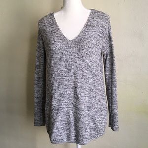 H&M sweater - white and black melange